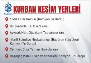 Beypazarı Belediyesi Kurban Kesim Yerlerini Açıkladı